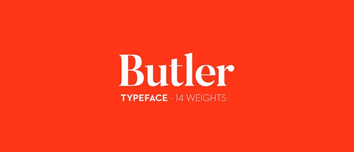 butler бесплатный шрифт