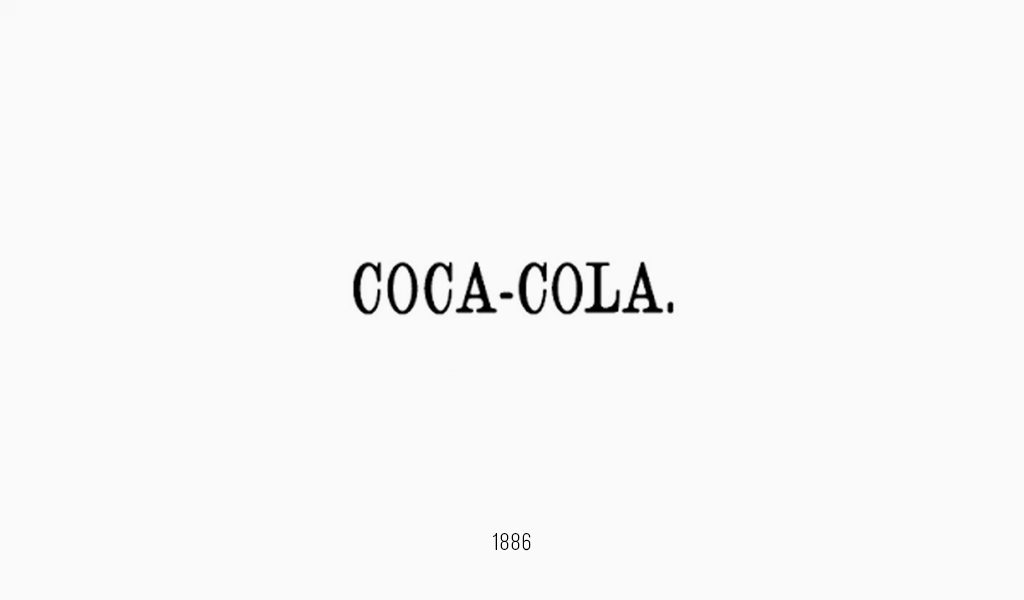 Первый логотип Кока-Кола, 1886