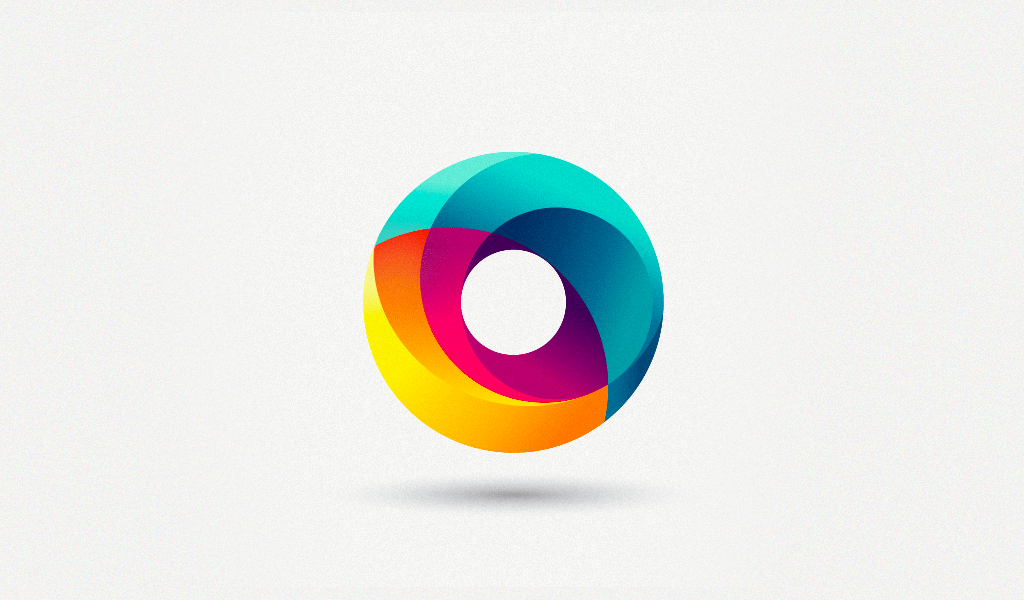 Logo 3D en forme de cercle