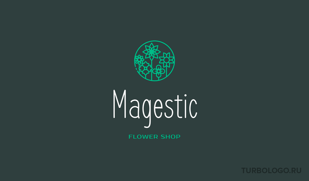 Логотип цветочного магазина