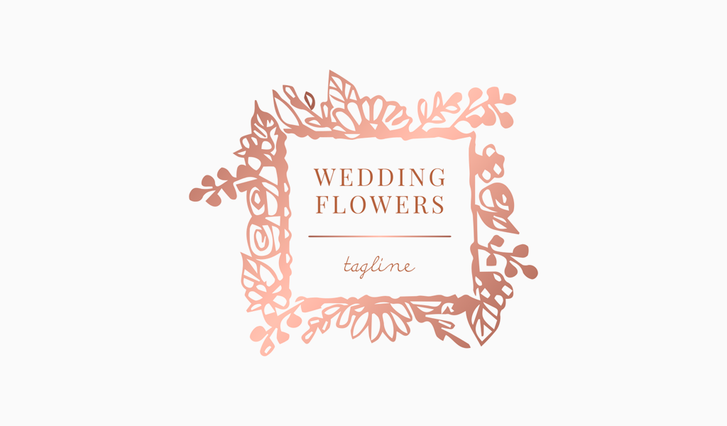 Логотип свадебного салона цветы
