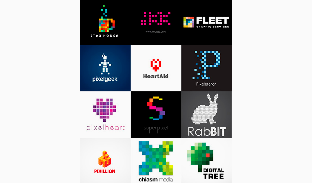 Пикс-арт логотипы