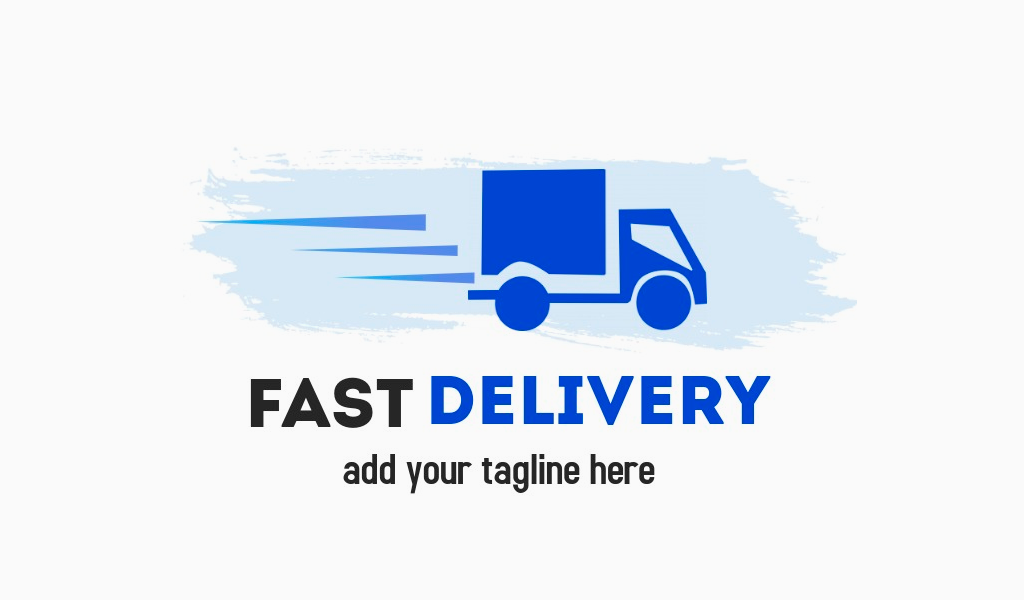 Логотип для доставки грузовик