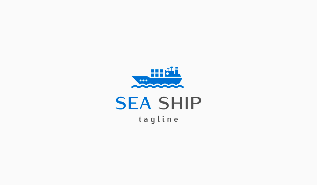Логотип для доставки корабль