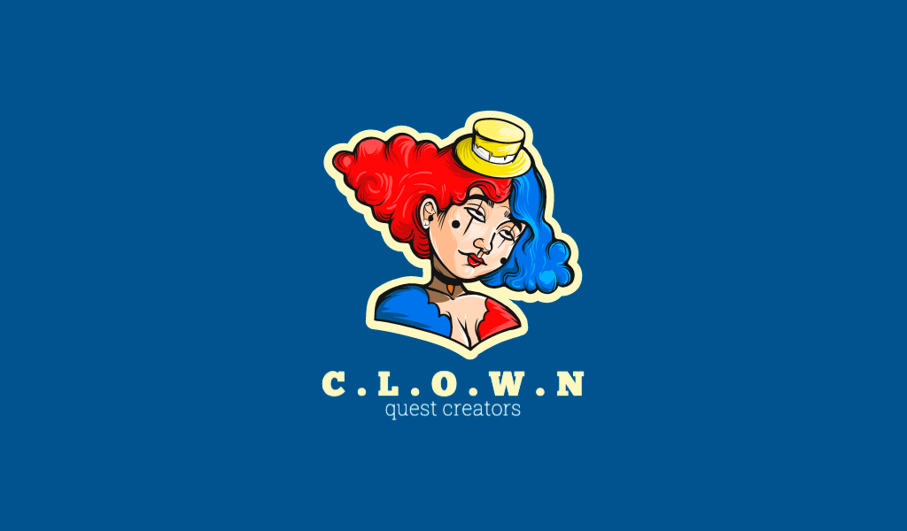 Логотип для Twitch женщина клоун