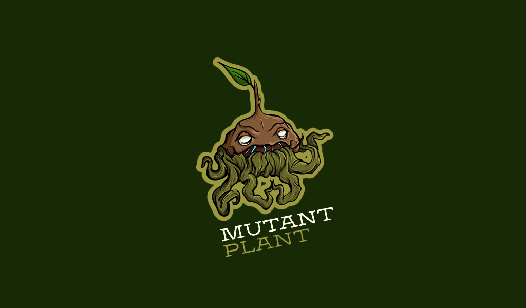 Игровой логотип монстр растение