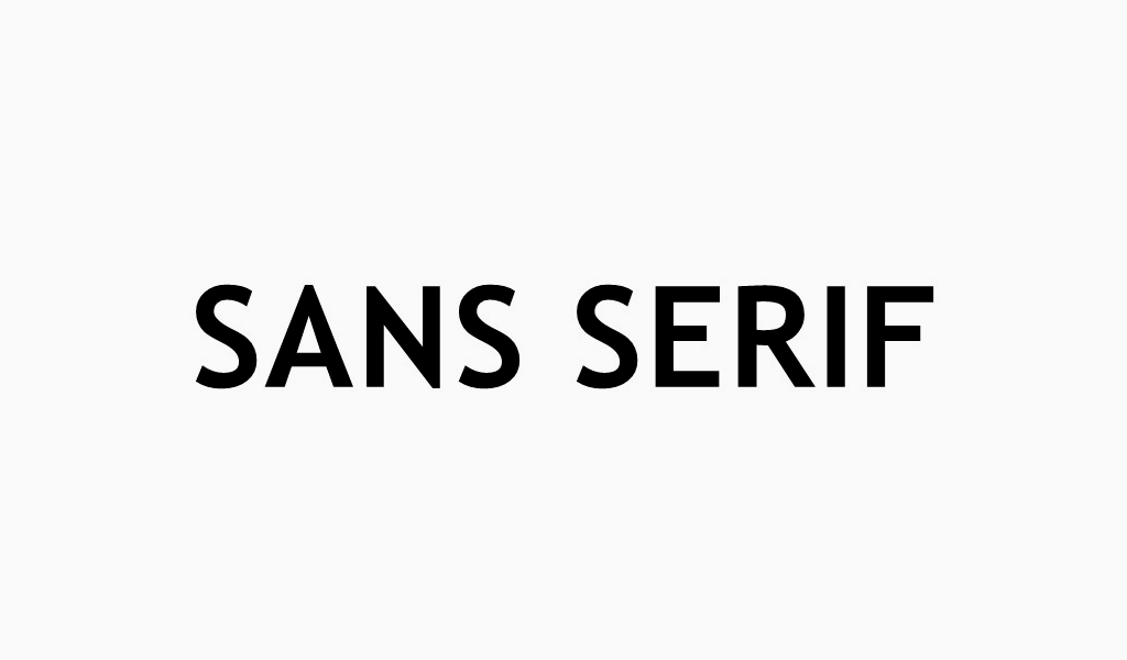Шрифт Sans Serif