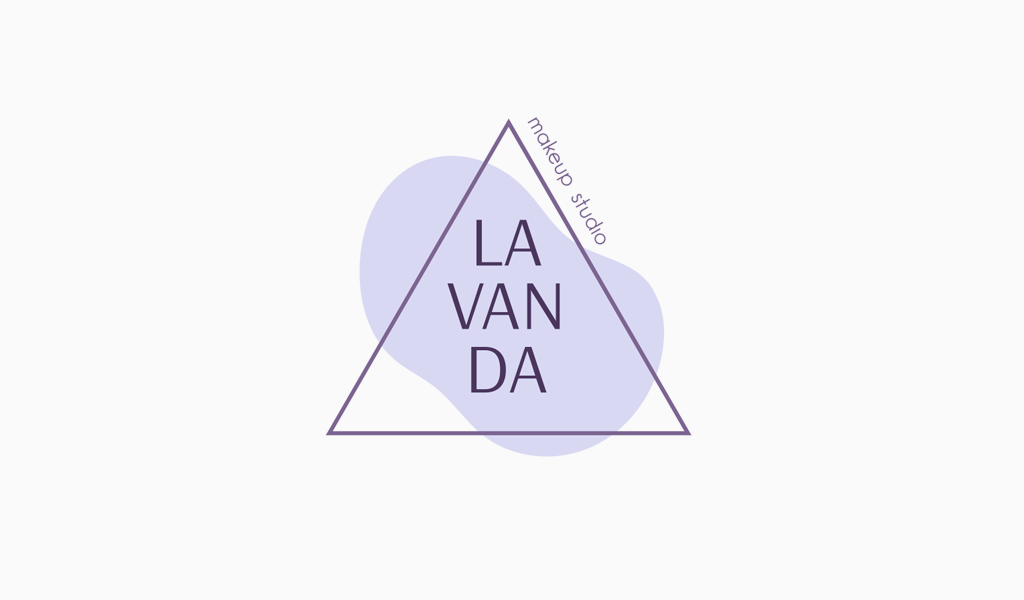 Пастельный логотип салона красоты треугольник