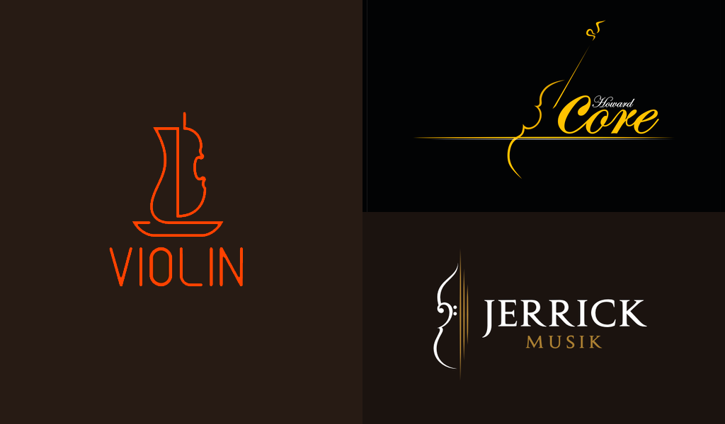 Ejemplos de logotipos con un violín