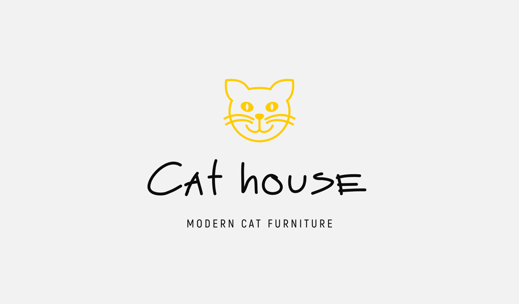 Милый кот логотип