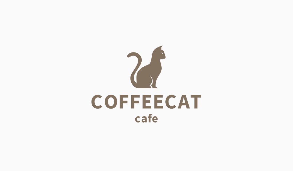 Силуэт кота логотип
