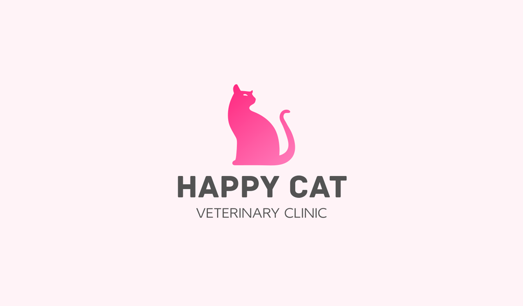 Кот градиент логотип