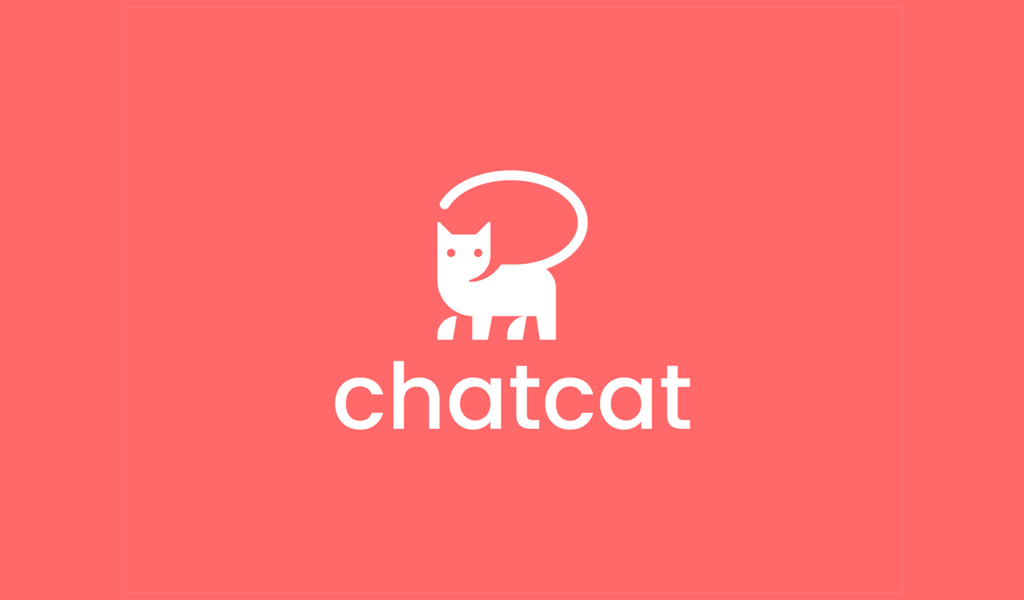 Минималистичный логотип: котик