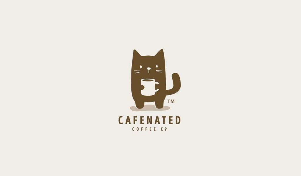 Кот с чашкой: логотип