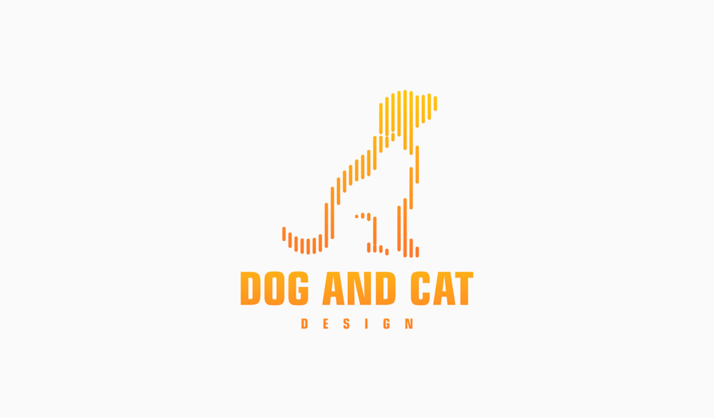 Кот и собака: креативный логотип