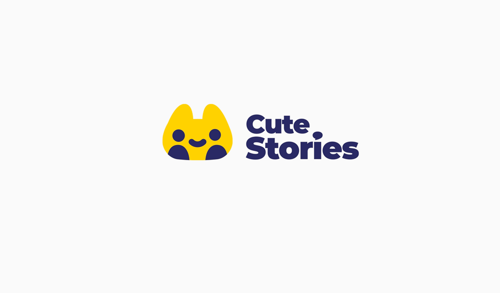 Милый желтый кот: логотип
