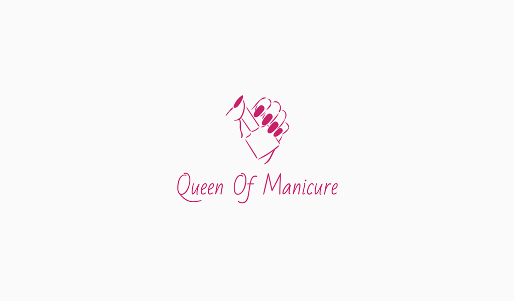 Логотип маникюрного салона: рука и лак