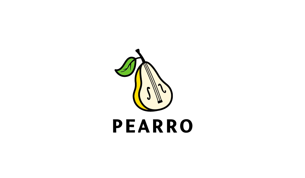 Logo with a pear fiddle