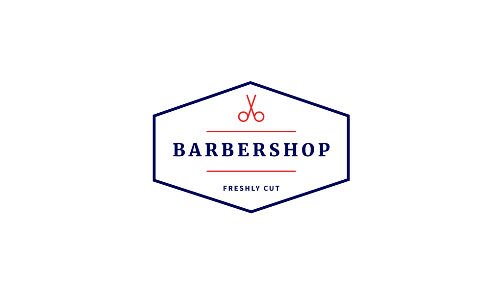 Barbershop logo: scissors
