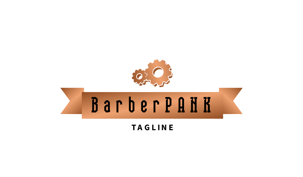 Logo du salon de coiffure : steampunk