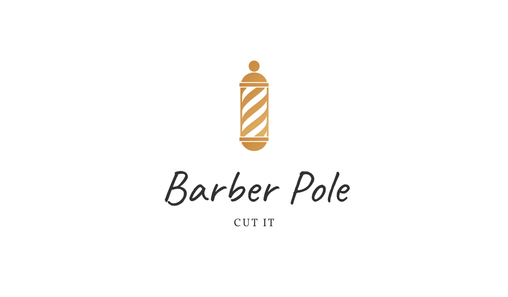 Logotipo de la barbería: poste de barbería