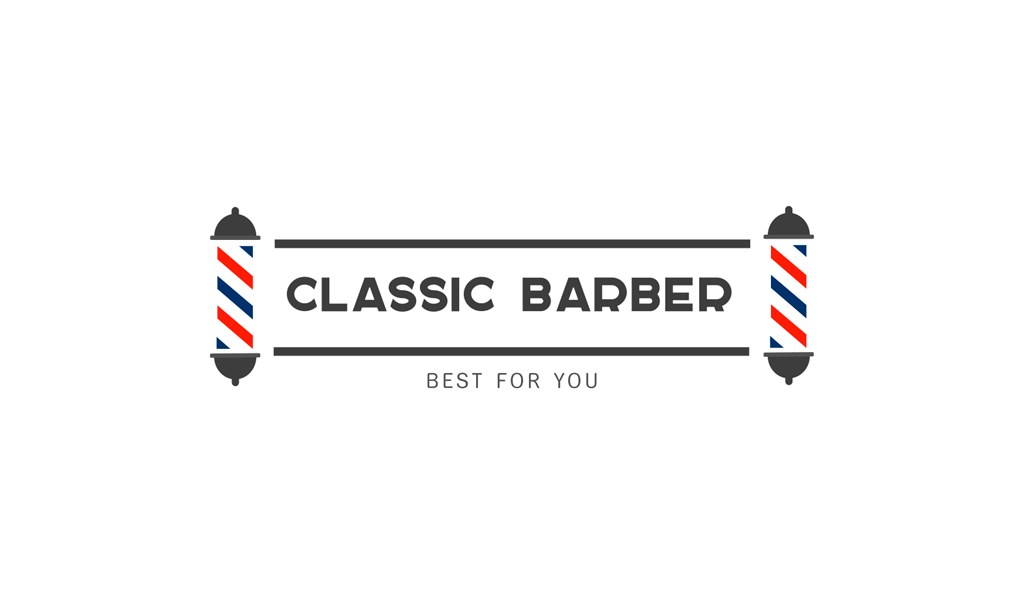 Logotipo de la barbería: brillante