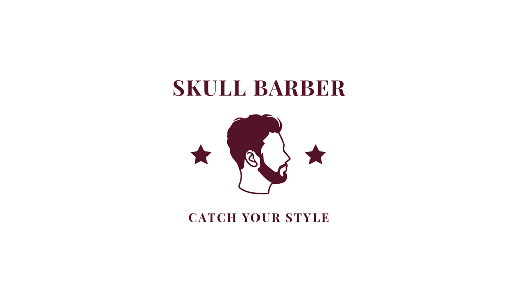 Logo du salon de coiffure : la silhouette d'un homme