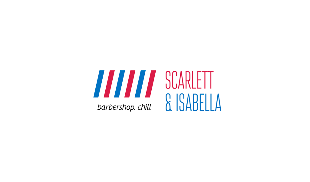 Логотип барбершопа: цветные линии