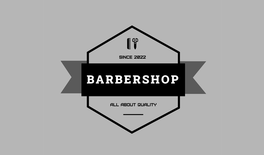 Barbershop logo: retro