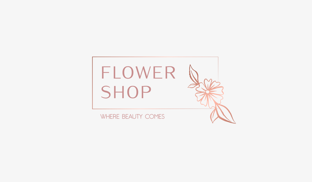 Логотип с цветком для салона красоты