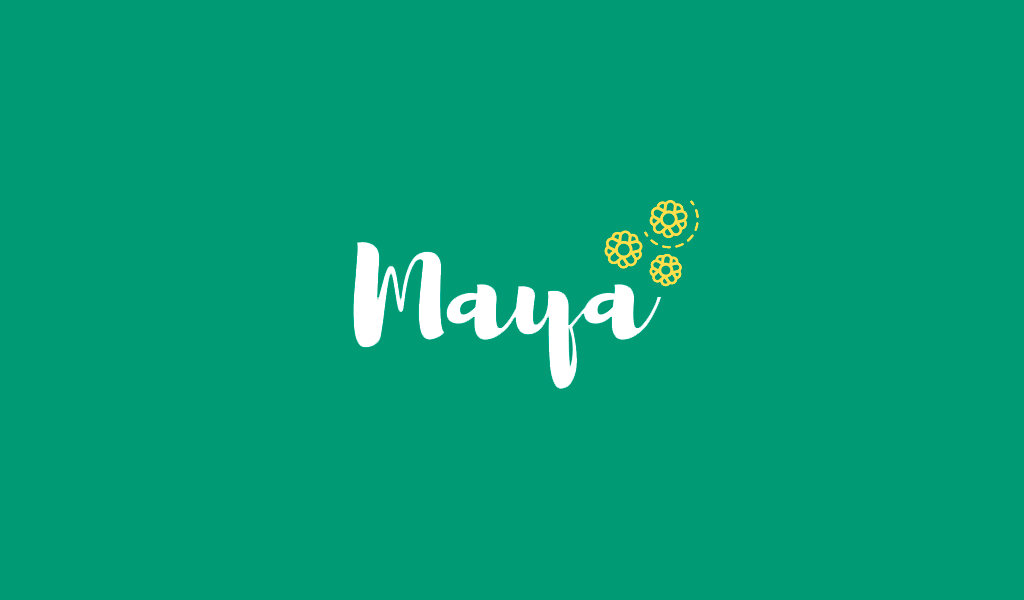 Logo with a flower and text