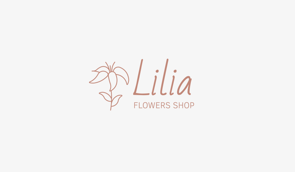 Логотип с цветком: лилия