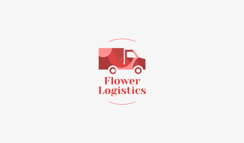 Logistics company logo: truck