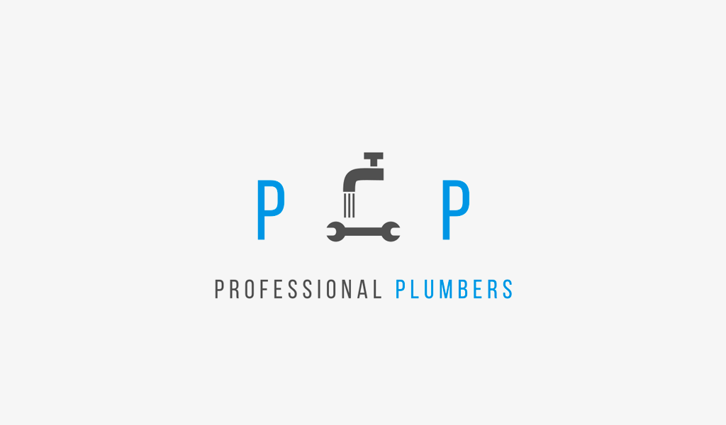 Plumber's logo: faucet and key