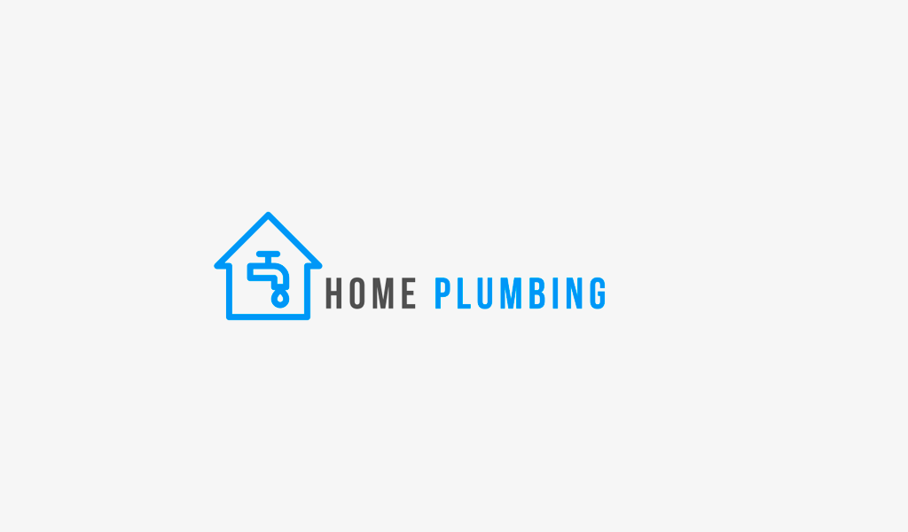 Plumber's logo: home and faucet