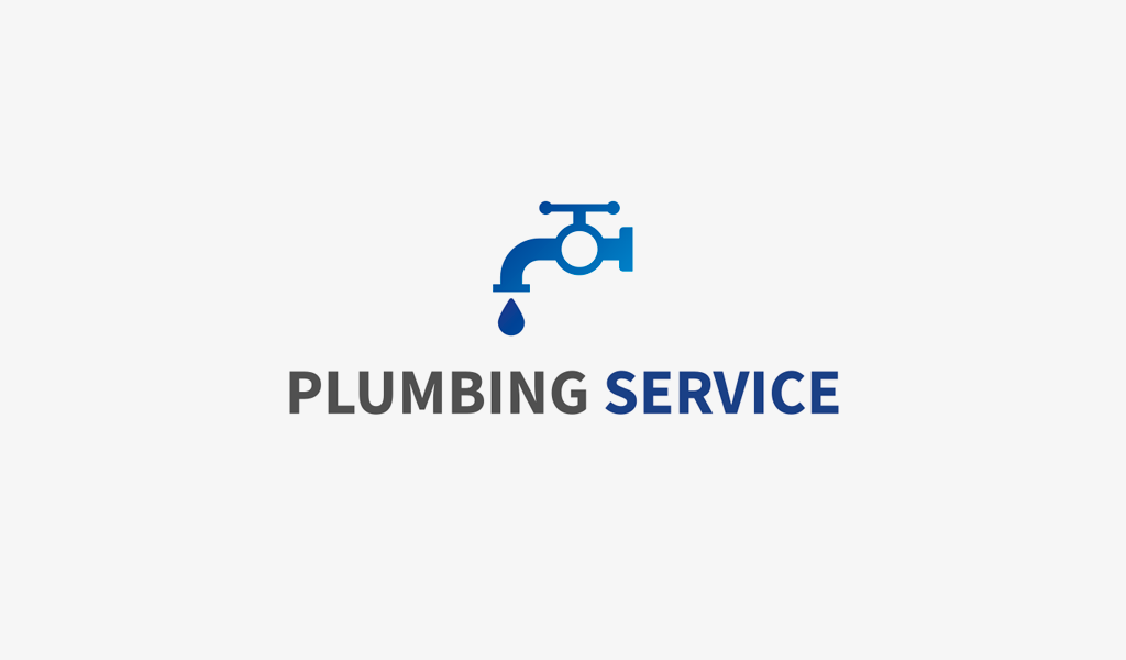 Plumber's logo: faucet and drop
