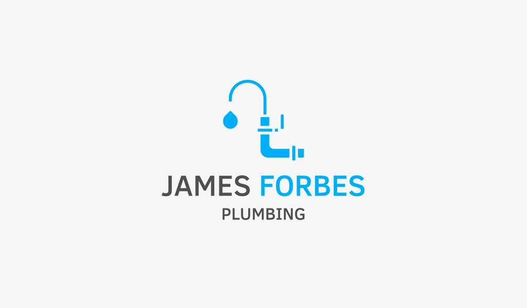 Plumber's logo: blue faucet 