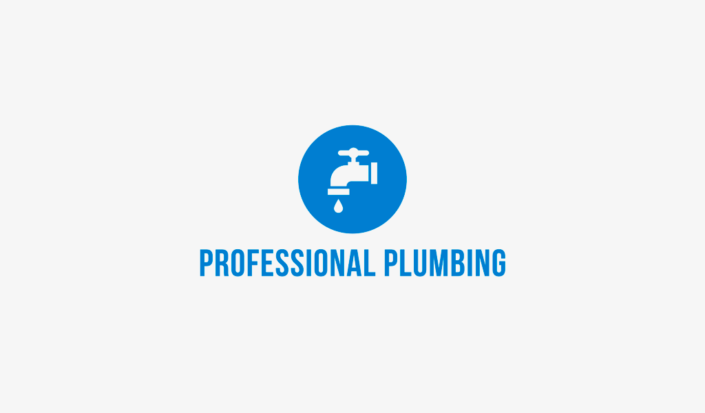 Plumber's logo: blue faucet and circle