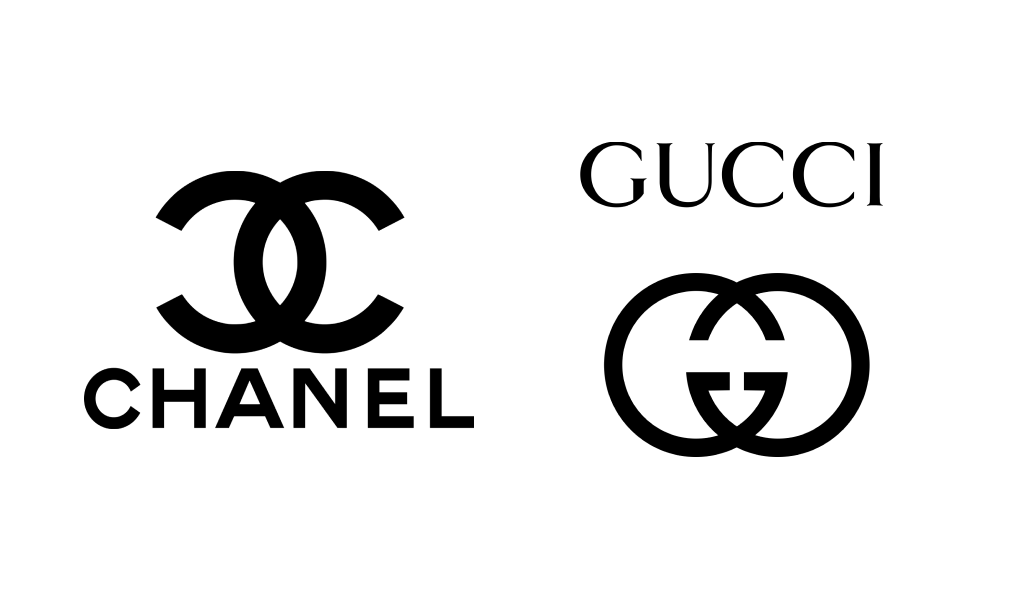 Сравнение логотипов Шанель и Гуччи