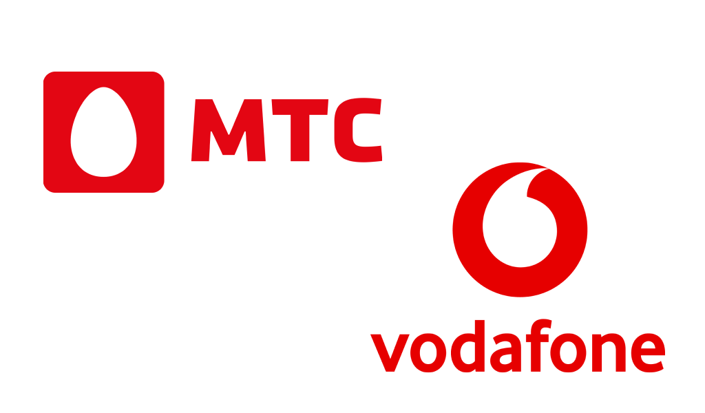 Сравнение логотипов МТС и Vodafone
