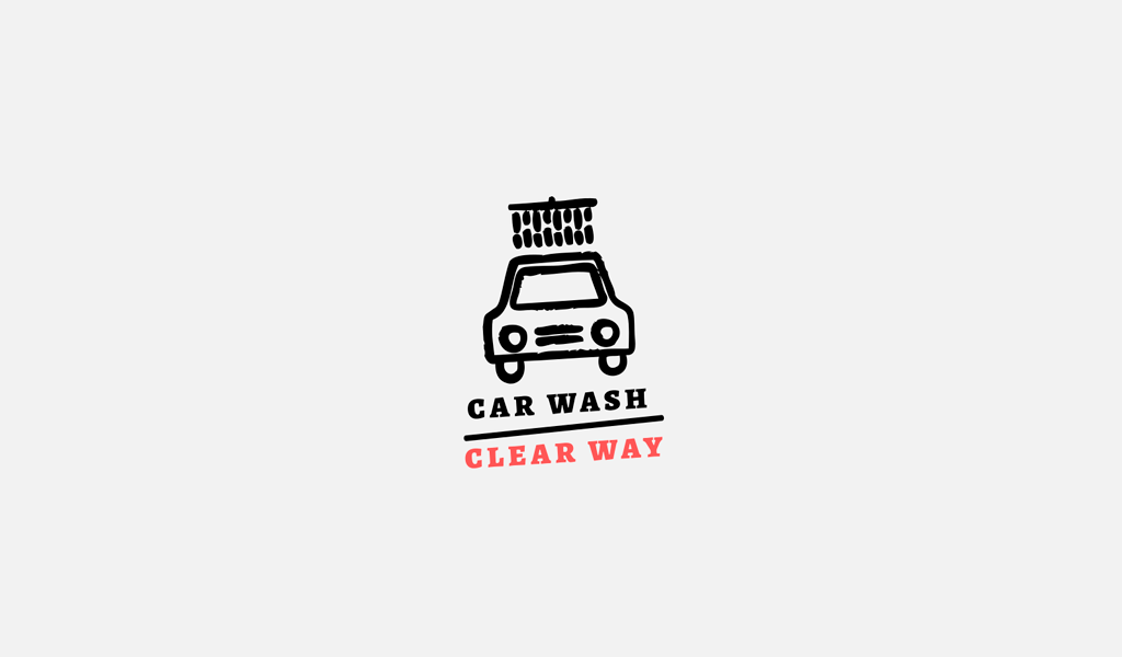 Logo de lavage de voiture : voiture
