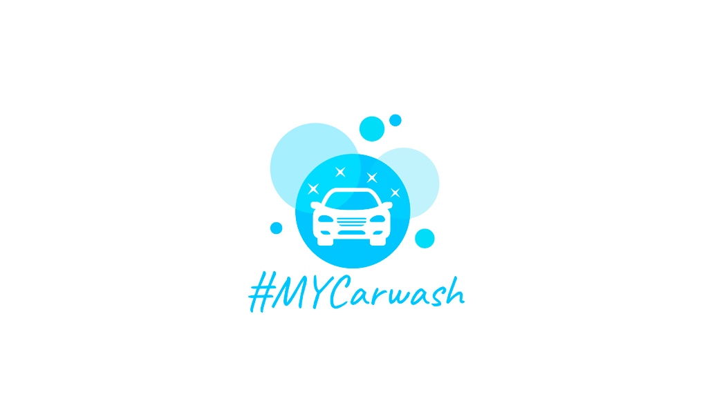 Logotipo del lavado de coches: burbujas