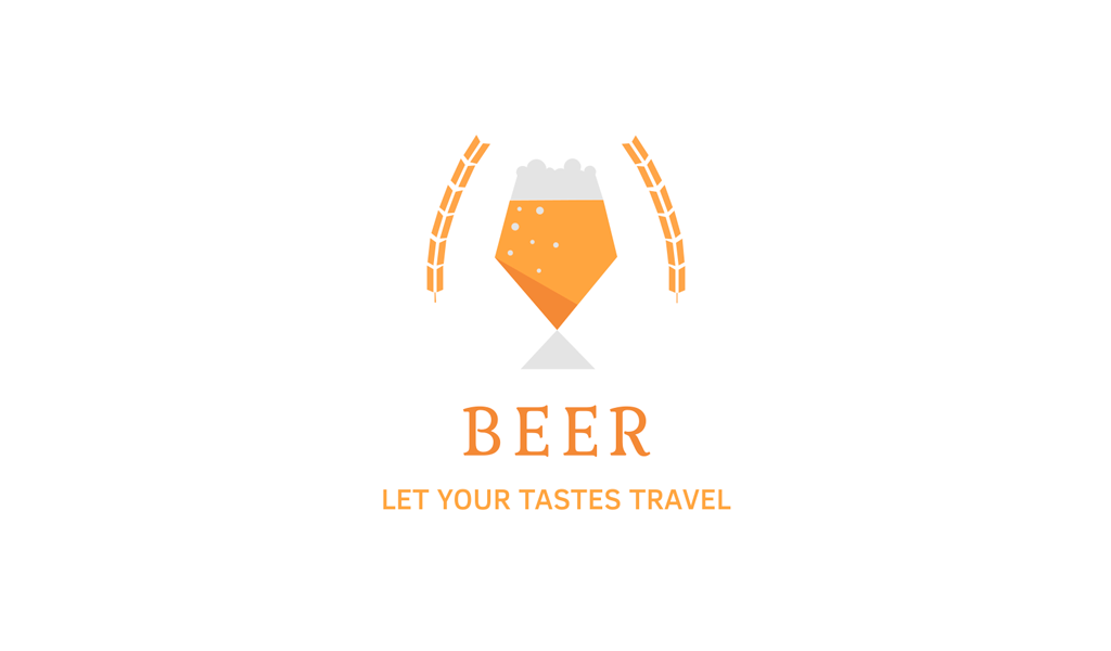 Brewery logo: geometric glass