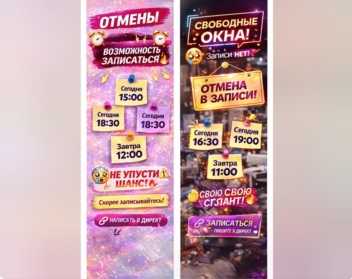 сторис со свободными окнами